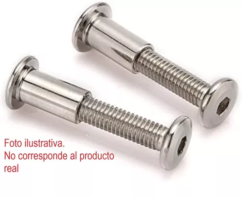 Tornillo + Tuerca Union Muebles Paneles Gabinetes 24pz Perno