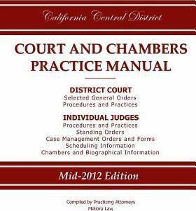 Libro California Central District Court And Chambers Prac...