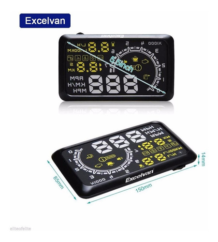 Imagen 6 de 7 de Pantalla Head Up Display Hud Obd2 Ph Ventas