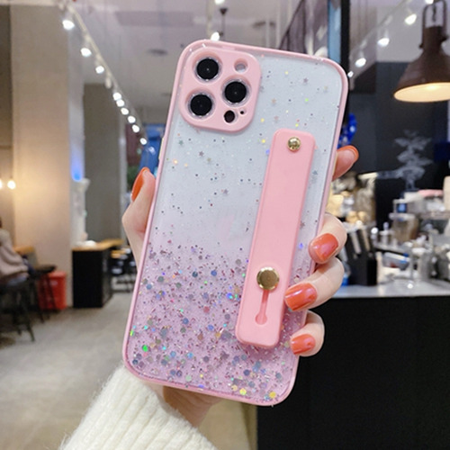 Funda Para Oppo A72 4g/a53/a32 Con Funda Protectora Y Soporte De Pulsera, Funda Transparente Brillante De Tpu Suave