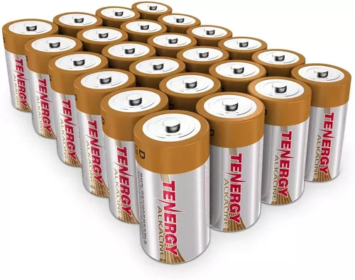  Tenergy Batería alcalina LR20 de 1.5 V D, baterías no