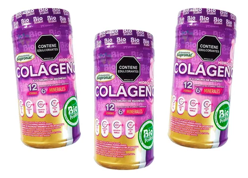 comprar 3 Bio Colageno Hidrolizado 700gr Biopronat - L A $1