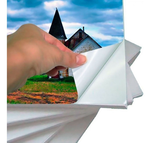 Imagem 2 de 2 de Papel Fotográfico Adesivo A4 Glossy 115g 100 Folhas Premium