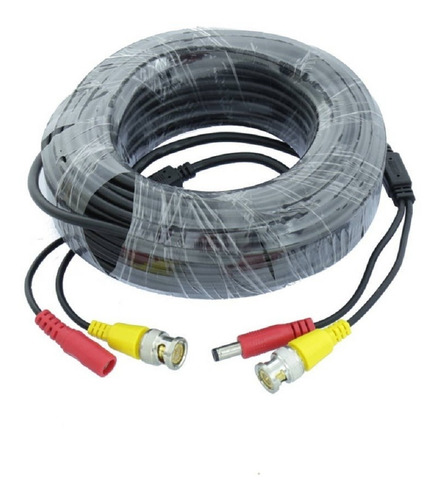 Cable 20m Video Bnc Alimentacion Camara Seguridad Reforzado