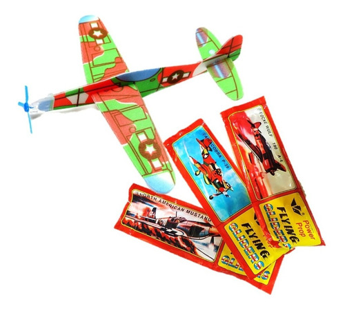 12 Avion Flying Gliders Vintage Retroa Planeador Bolo Regalo