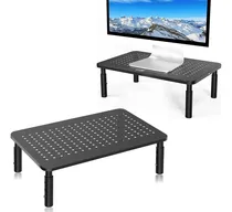 Comprar Base Soporte Elevador Para Monitor O Notebooks Mejora Postura Ajustable En Altura Color Negro Alta Calidad Everest