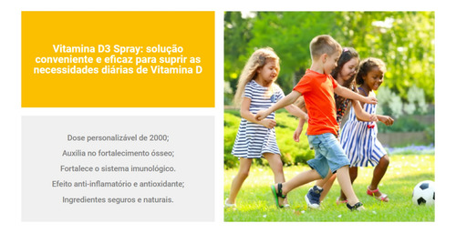 Vitamina D3 Em Spray 2000ui Em Cada Jato Ydrosolv® Yosen