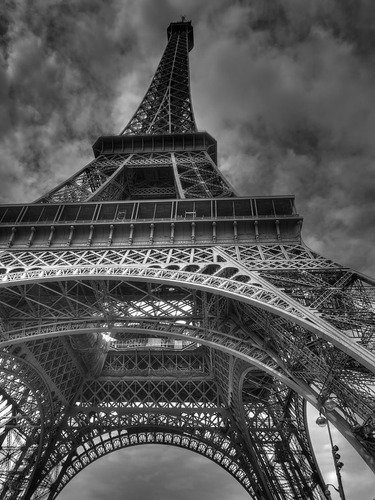 Torre Eiffel Fotografía B/n Cuadro Decorativo Canvas