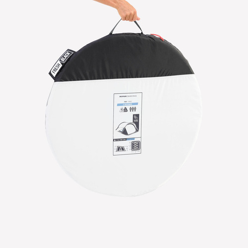 Casa De Campaña 3 Personas 2 Seconds Fresh & Black Quechua Color Blanco