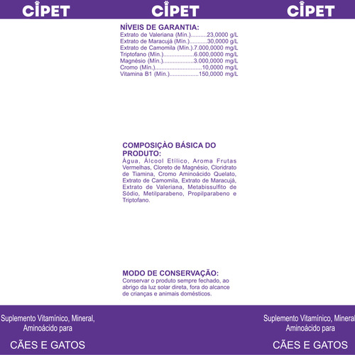 Suplemento Petcalm 30ml Cipet - Seu Pet Mais Calmo