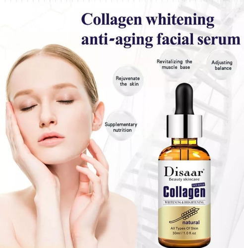 Serum Colágeno Anti Age Reafirmante Blanqueador Antiarrugas Tipo de piel Todo tipo piel
