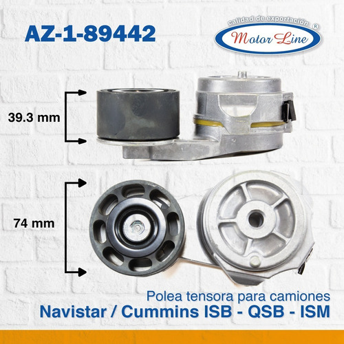 Imagen 3 de 9 de Polea 89442 / Diámetro 74mm Ancho 39.3mm / Navistar