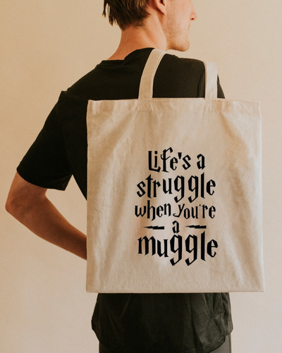 Bolsa Tela Lienzo Tote Bag Harry Potter When You're A Muggle