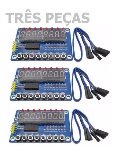 Tm1638 Avr Pic Arduino Teensy 8x 7seg 8x Led 8x Key  X5