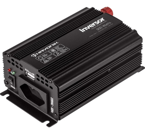 Imagem 3 de 7 de Inversor De Onda Modificada Hayonik 300w 12vdc/220v Usb - Pd