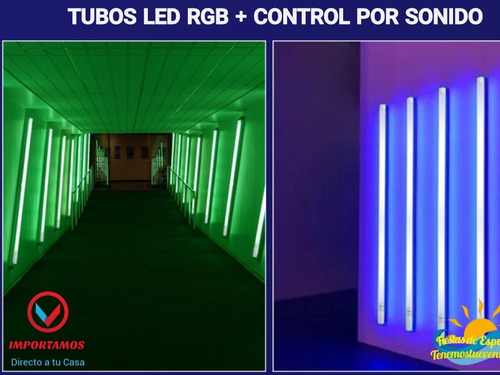 Imagen 5 de 6 de 2 Tubos Led Rgb Portátil 120 Cm+mini Atril +control Remoto