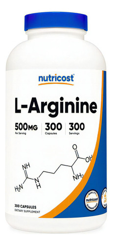 L Arginina L Arginine Hcl 300 Capsulas Oxido Nítrico Sabor Natural