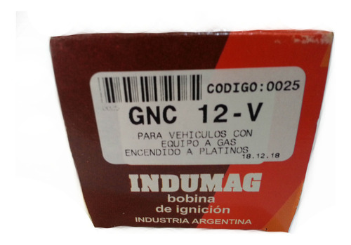 Bobina De Encendido Indumac 025 Auto/camioneta