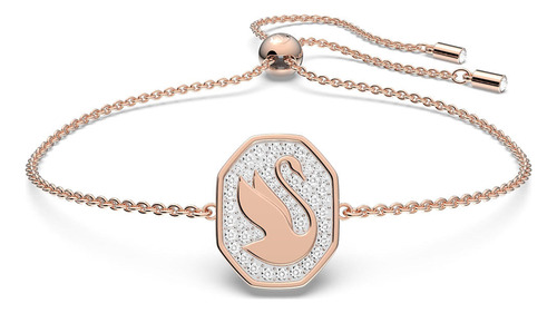 Pulsera Swarovski Signum Blanco Con Baño Tono Oro Rosa Ss