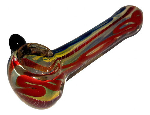 Cachimbo Pipe Bong Curvo Artesanal Colorido Piteira Fumo