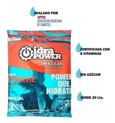 Idrapower Con 1 Sobre 200 G. Sin Azúcar 20 L C/u 