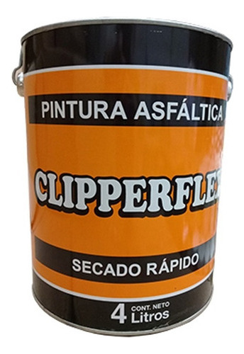 Pintura Asfaltica Clipperflex Base Solvente X 4 Litros Mm