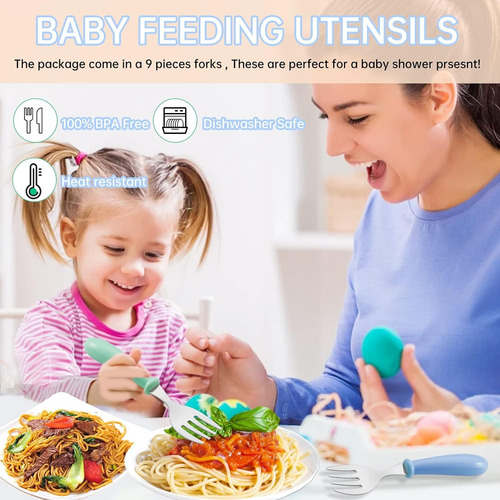 6 Pzs Acero Inoxidable Bebés Kit Cubiertos Cuchara Tenedor