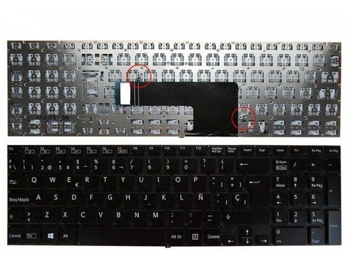 Teclado Sony Svf152a29m Negro Svf15 Español