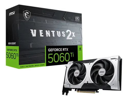 Tarjeta De Video Msi Ventus 2x Rtx 5060ti 8g Oc Plus Gddr7