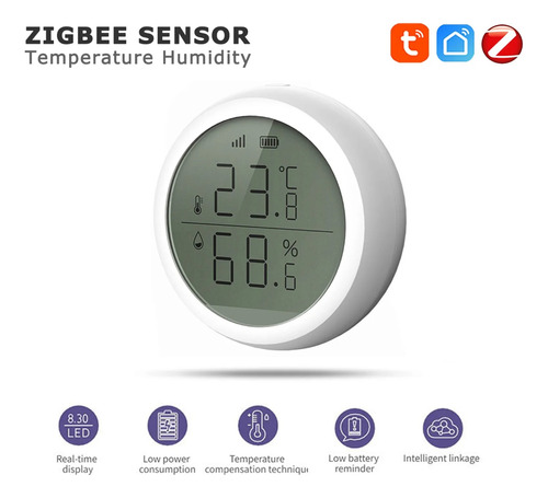 Sensor Temperatura Humedad Wifi Zigbee Alexa Tuya Smart