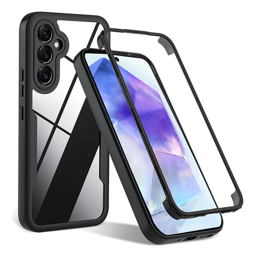 Funda Protectora De Pantalla 360 De Cuerpo Completo Transparente Para Samsung Galaxy A05 A05s A15 A25 A35 A55, Funda De Teléfono A Prueba De Golpes