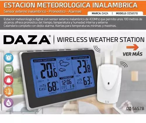 Estación Meteorológica Digital Lcd, Termómetro Inalámbrico Para