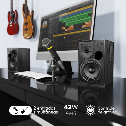 Monitor De Áudio R1580mb Bluetooth 42w Rms Edifier - Preta Cor Preto 110/220v