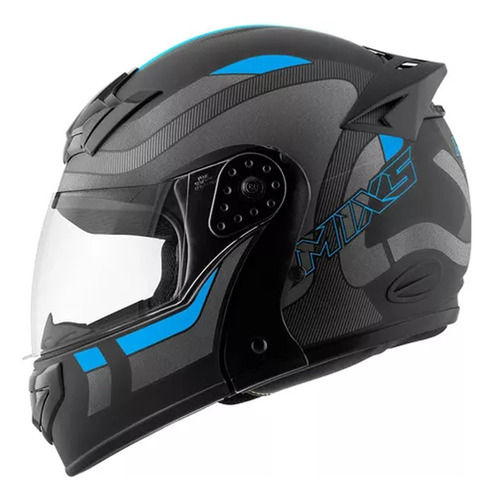 Capacete Mixs Gladiator Delta S Brilhante Robocop