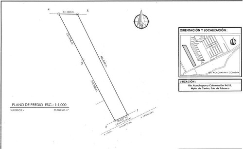 Terreno Venta Carr. Villahermosa A Frontera Acachapan Y Colmena Centro Tabasco