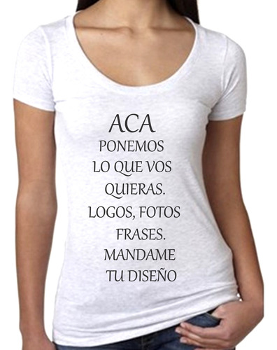 Remeras Mujer Modal Personalizadas Sublimadas Con Tu Imagen