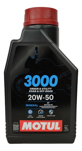 Aceite 20w50 Mineral Motul 4t 3000 Somos Tienda Física