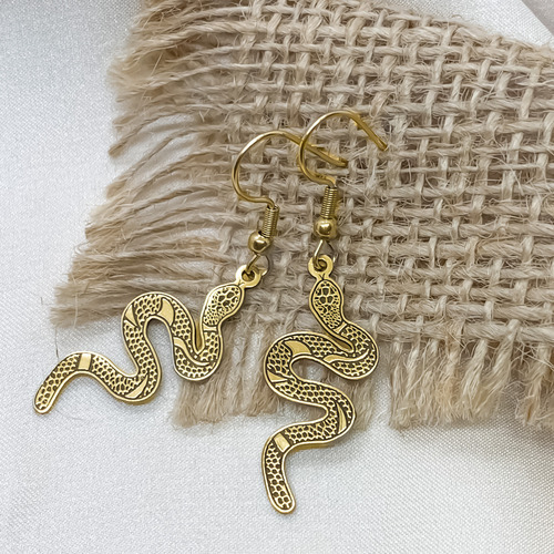 Aros Víbora Serpiente Culebra Medicina Oro 18k Macizo