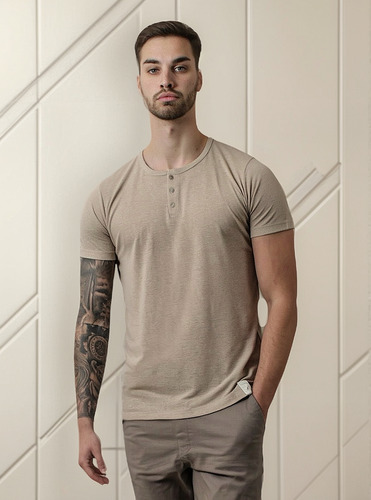 Remera De Lino Hombre No End - Modelo Primavera Verano