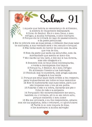 Placa Decorativa Oração Salmo 91