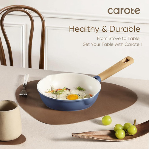 Bateria De Cocina Carote 15pzas Non Stick Azul