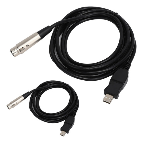 Cable Conversor De Micrófono Usb A Xlr Hembra, 3 Metros .