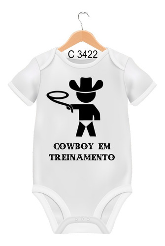 Body De Bebês Infantil Country Cowboy Em Treinamento C3422