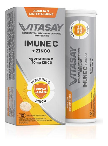 Suplemento Alimentar Vitasay Imune C Laranja 10 Cp Efervec