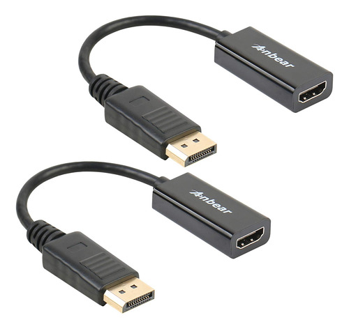 Anbear Adaptador Displayport A Hdmi, Puerto De Pantalla A Ca