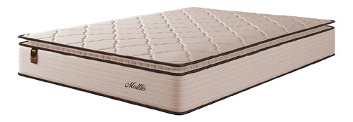 Colchão King Molas Ensacadas Pillow Malttês Cáqui Hellen Cor Bege/marrom