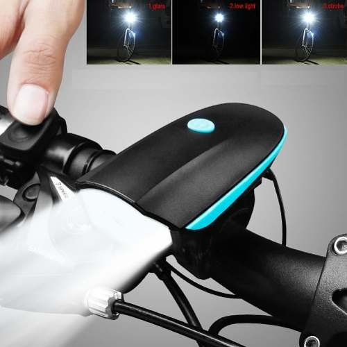 Linterna Bicicleta Led Recargable Bocina 2500lm