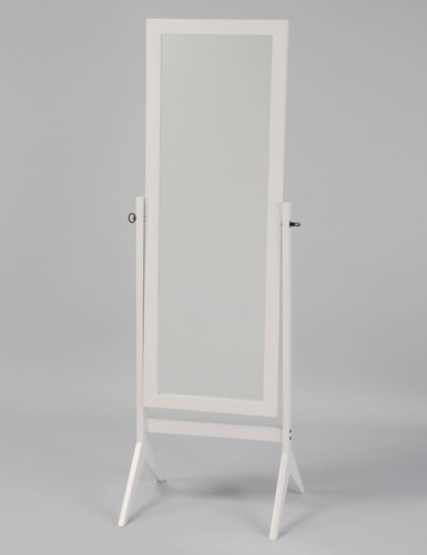 Imagen 2 de 4 de Espejo De Piso Clásico Blanco + ¡envio Gratis!
