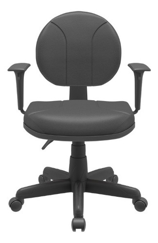 Cadeira Operativa Plaxmetal Back System Braços Vinil Preto Cor Preta T19 Material Do Estofamento Couro Sintético