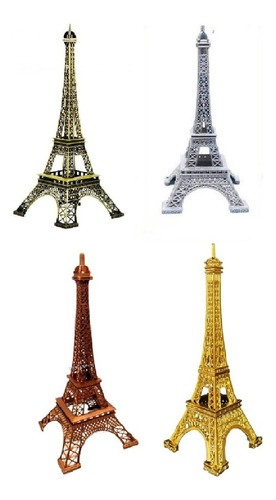 Estátua Torre Eiffel Gigante 30 Cm Miniatura Monumento Paris Cor Cobre Rose